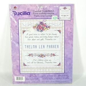 Bucilla‎ 43185 Vintage Counted Cross Stitch Mother Sampler Cottagecore Cabincore